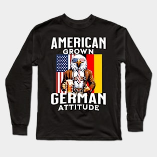 Bald Eagle Lederhosen American Ger Patriotic Long Sleeve T-Shirt